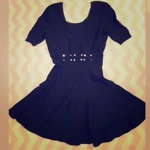 🌺  VENA CAVA Black Peplum Goth Costume Dress